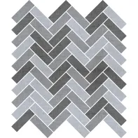 Herringbone Textile Blend Blue Grey